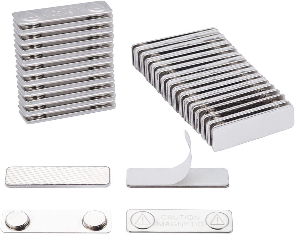 25PCS Özel Manyetik Ad Etiketleri 2 Yüksek Güçlü Neodymium Mıknatıslı Rozetler