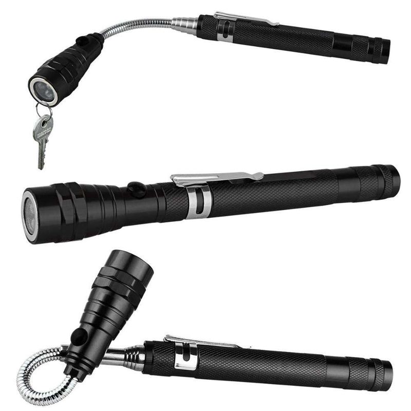 3 LED Esnek Denetim Teleskop Mıknatıs Alıcı Aracı Çok renkli