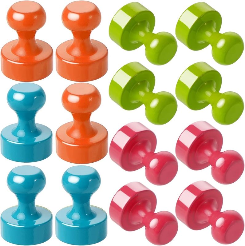 16Pcs Çok Renkli Manyetik Başparmaklık Metal Buzdolabı Mıknatısları Sınıf Mutfak Ofisi