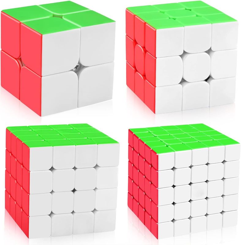 Çok renkli manyetik Rubik's Cube Set 2x2 3x3 4x4 5x5 Serisi