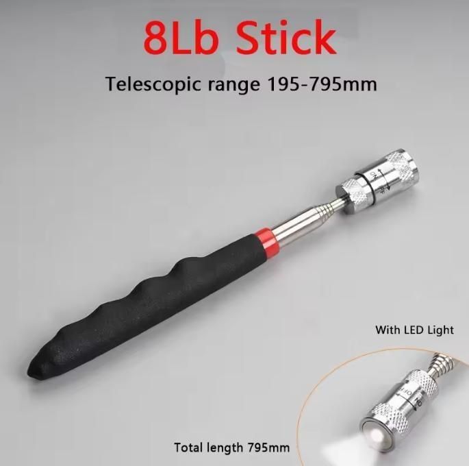 LED ışığı ve güçlü mıknatıs ile uzun menzilli manyetik teleskopik alıcı aracı özelleştirilmiş