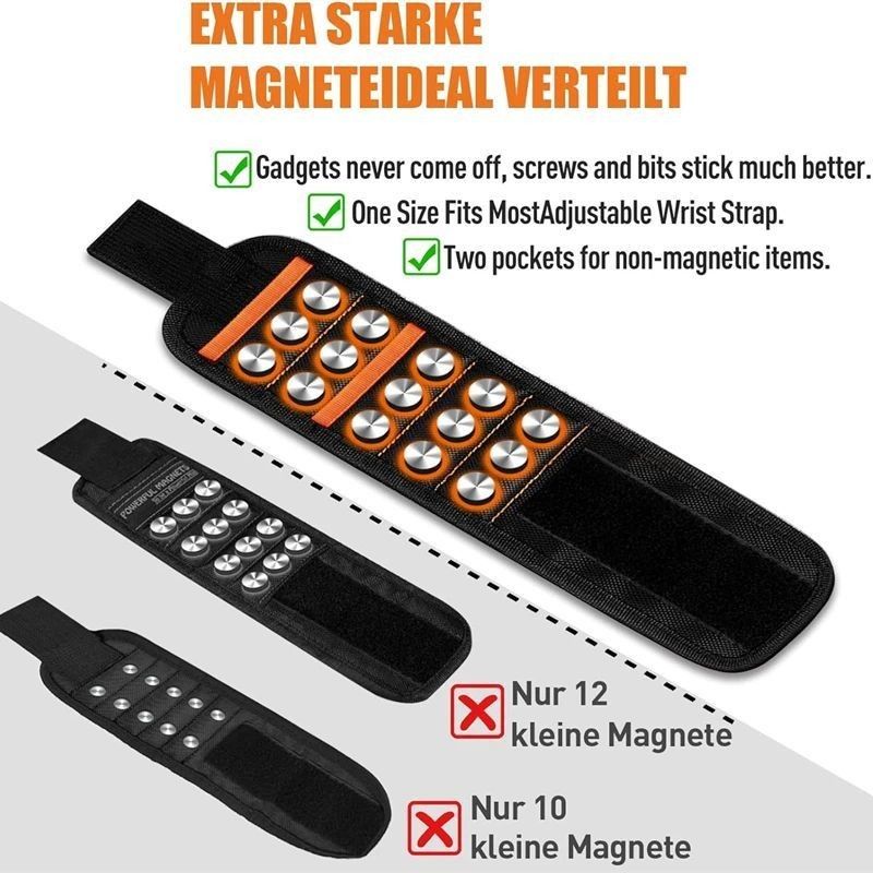 Mıknatıs Bilezik Araç Kemeri Güçlü Mıknatıslar Dikişleri Dikişler DIY