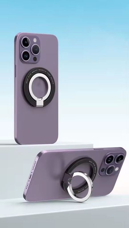 Mıknatıslı Cep Telefonı Yüzük Sahibi iPhone 12 13 14 Serisi MagSafe Çıkarılabilir Cep Telefonı Yaka Kickstand ile uyumludur