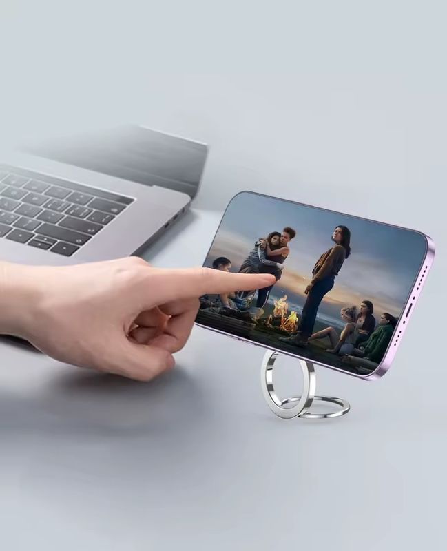Mıknatıslı Cep Telefonı Yüzük Sahibi iPhone 12 13 14 Serisi MagSafe Çıkarılabilir Cep Telefonı Yaka Kickstand ile uyumludur
