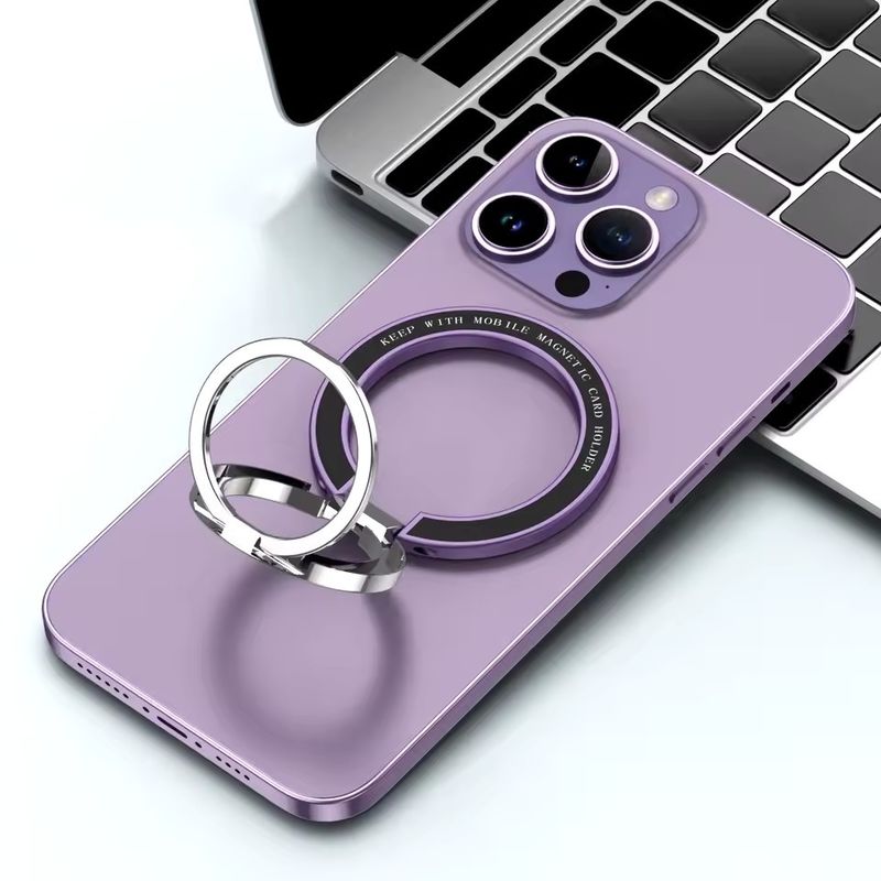 Mıknatıslı Cep Telefonı Yüzük Sahibi iPhone 12 13 14 Serisi MagSafe Çıkarılabilir Cep Telefonı Yaka Kickstand ile uyumludur