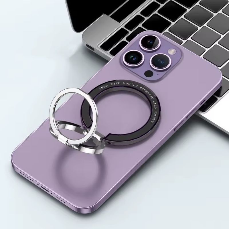 Mıknatıslı Cep Telefonı Yüzük Sahibi iPhone 12 13 14 Serisi MagSafe Çıkarılabilir Cep Telefonı Yaka Kickstand ile uyumludur