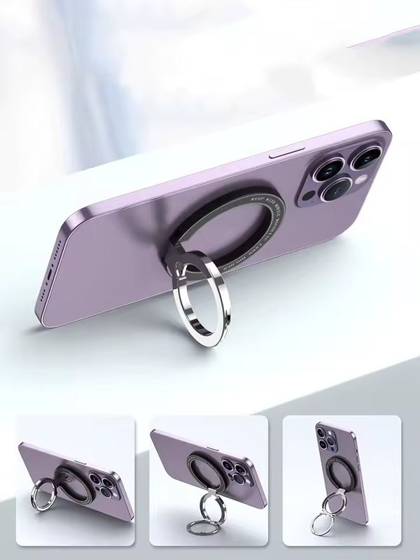 Mıknatıslı Cep Telefonı Yüzük Sahibi iPhone 12 13 14 Serisi MagSafe Çıkarılabilir Cep Telefonı Yaka Kickstand ile uyumludur